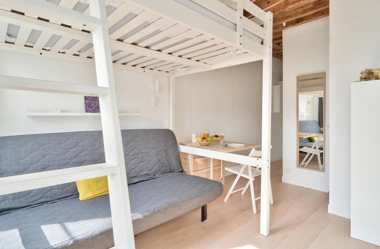 Stylish Mezzanine Studio In The Heart Of Paris 3F Exterior foto